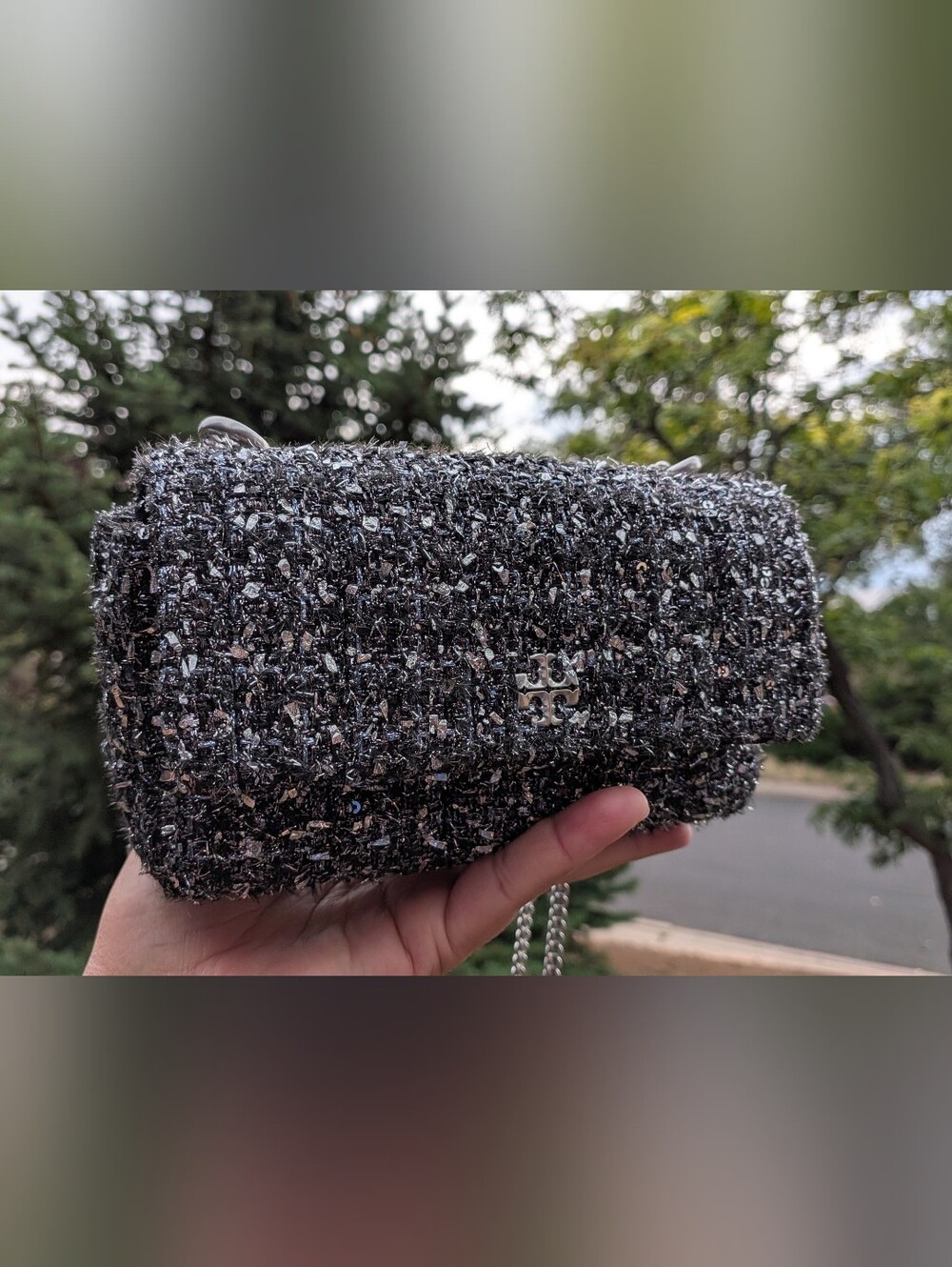 Tory Burch Kira Tweed Mini Flap Bag